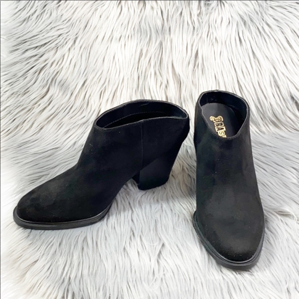 Brash black slip on booties size 8